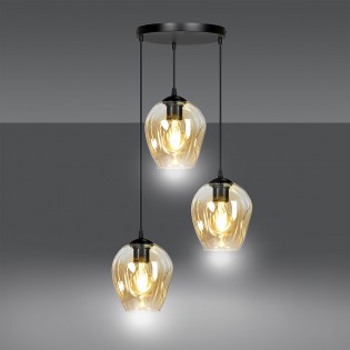 Pendant Track Lamp Domos Amber (3 lights)