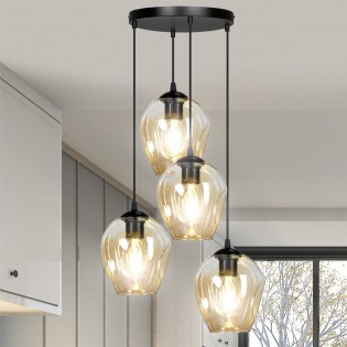Pendant Track Lamp Domos Amber (4 lights)