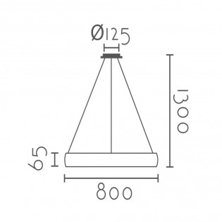 Rote Led-Pendelleuchte (48W)