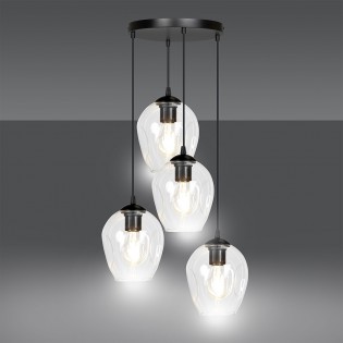 Pendant Track Lamp Domos Clear (4 lights)