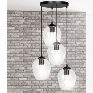 Pendant Track Lamp Domos Clear (4 lights)