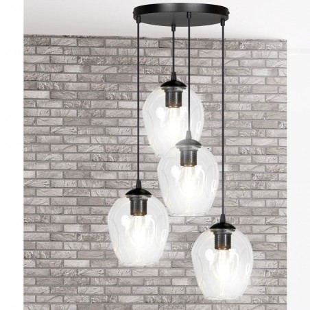 Pendant Track Lamp Domos Clear (4 lights)