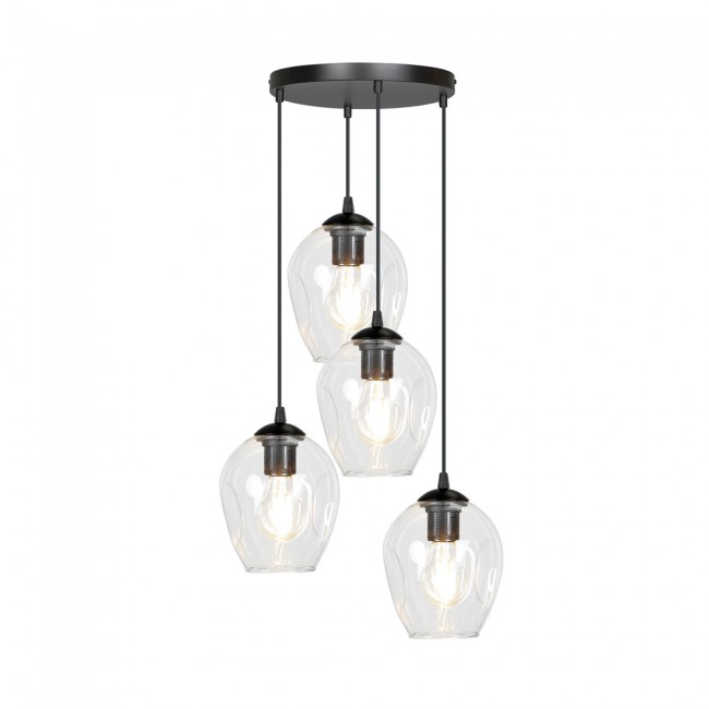 Domos Transparente Pendelleuchte (4 Leuchten)