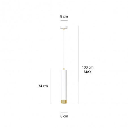 Pendant Lamp Mura White/Gold