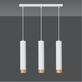 Pendant Tack Lamp Mura White/Gold (3 lights)