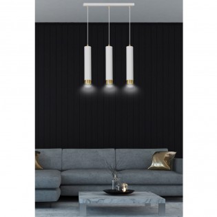 Pendant Tack Lamp Mura White/Gold (3 lights)