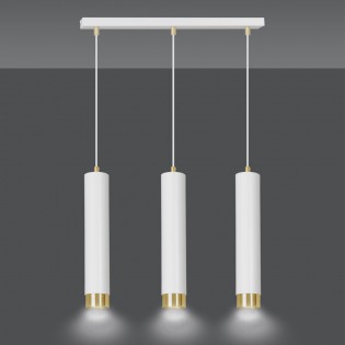 Pendant Tack Lamp Mura White/Gold (3 lights)