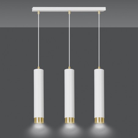 Pendant Tack Lamp Mura White/Gold (3 lights)