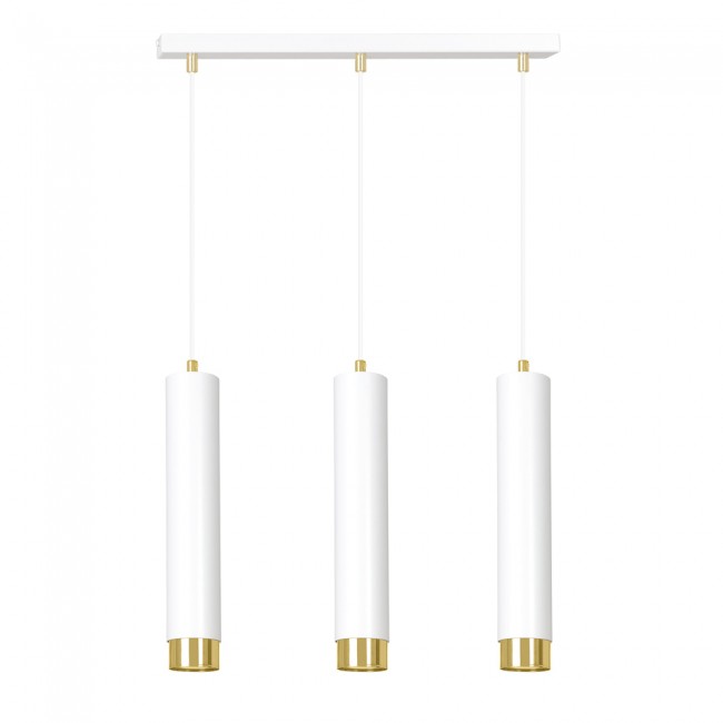 Pendant Tack Lamp Mura White/Gold (3 lights)