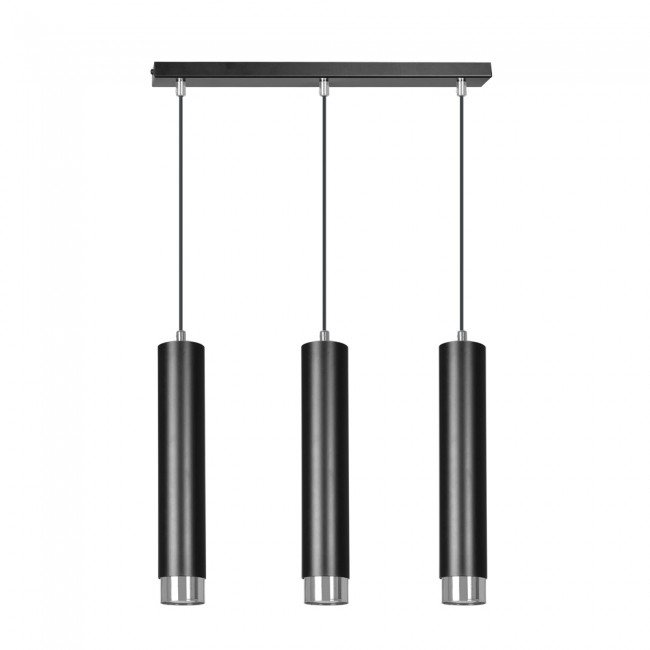 Pendant Tack Lamp Mura Black/Chrome (3 lights)