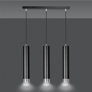 Pendant Tack Lamp Mura Black/Chrome (3 lights)