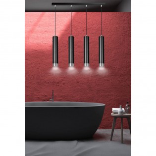 Pendant Tack Lamp Mura Black/Chrome (4 lights)