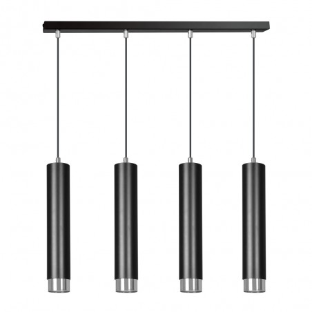Mura Schwarz/Chrom Pendelleuchte (4 Leuchten)