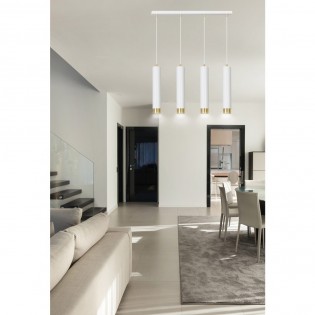 Pendant Tack Lamp Mura White/Gold (4 lights)