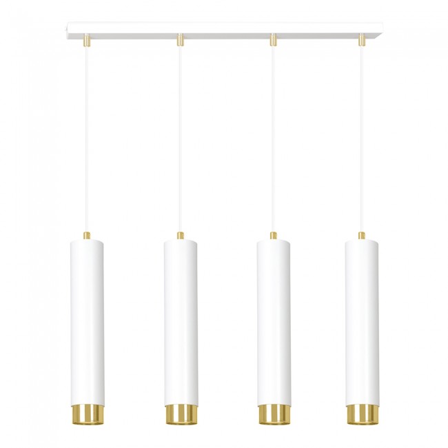 Pendant Tack Lamp Mura White/Gold (4 lights)
