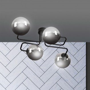 Ceiling Flush Lamp Vesta Graphite (4 lights)