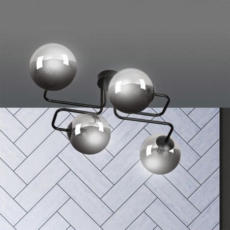 Ceiling Flush Lamp Vesta Graphite (4 lights)