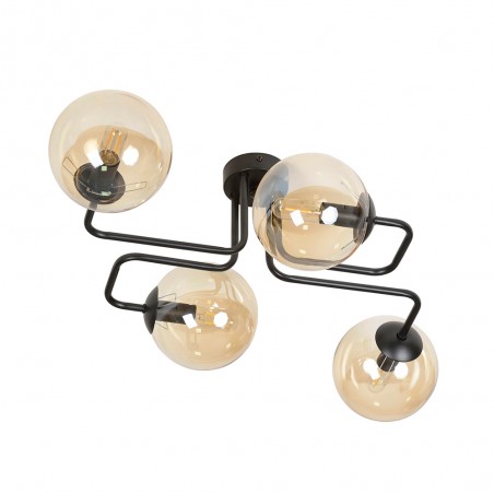 Ceiling Flush Lamp Vesta Amber (4 lights)