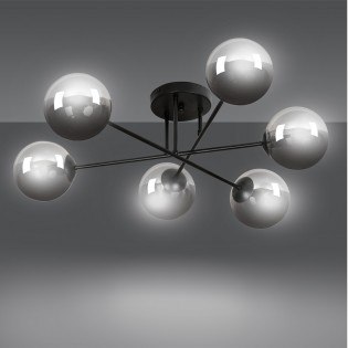 Ceiling flush lamp Vesta II Graphite (6 lights)
