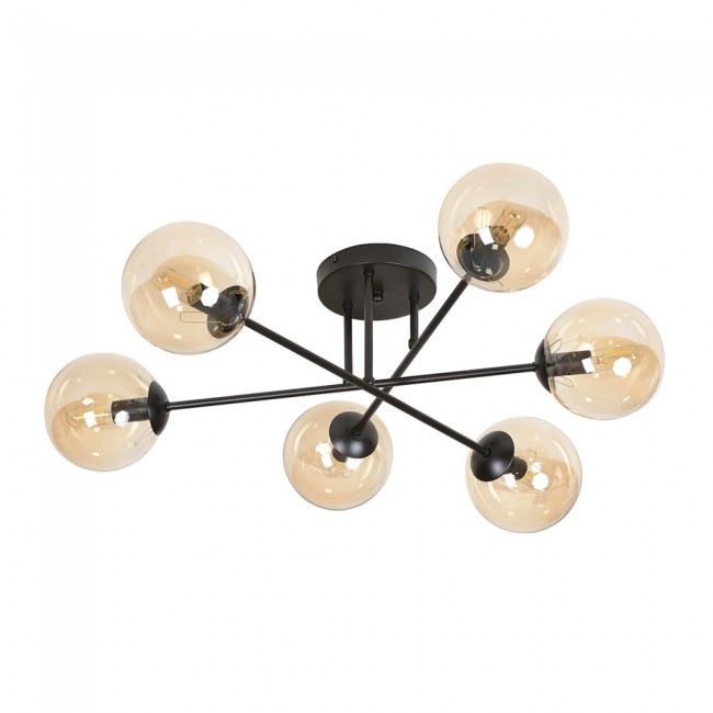 Ceiling flush lamp Vesta II Amber (6 lights)