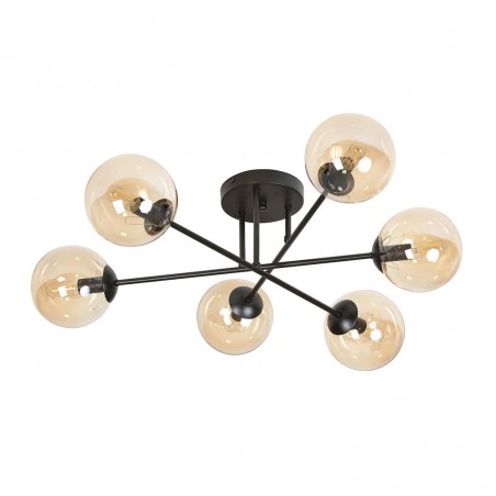 Ceiling flush lamp Vesta II Amber (6 lights)