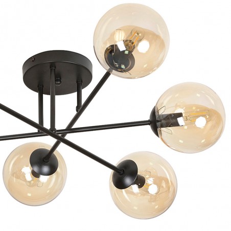 Ceiling flush lamp Vesta II Amber (6 lights)