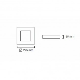Novo Plus Quadratisches LED-Downlight 3CCT (20W)