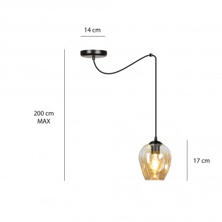 Ceiling lamp Maranto Amber