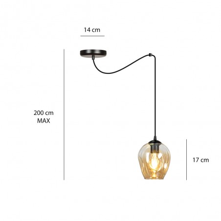 Ceiling lamp Maranto Amber