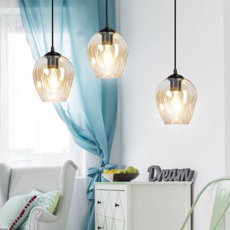Pendant lamp Maranto Amber (3 lights)