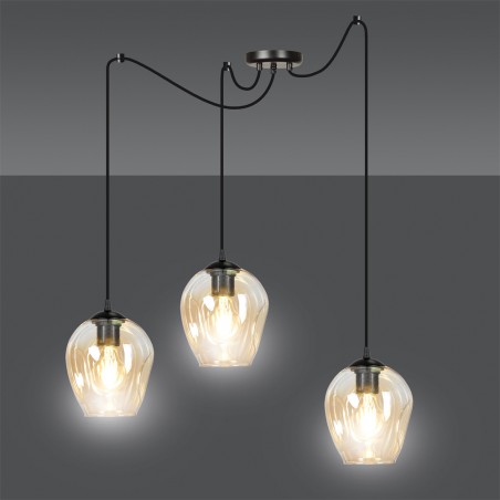 Pendant lamp Maranto Amber (3 lights)