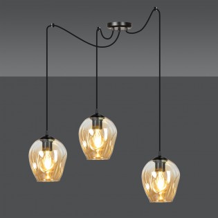 Pendant lamp Maranto Amber (3 lights)