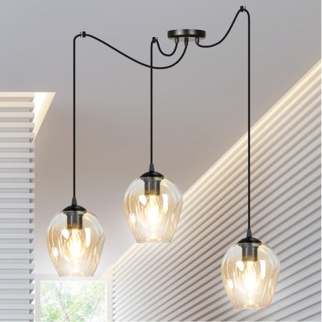 Pendant lamp Maranto Amber (3 lights)