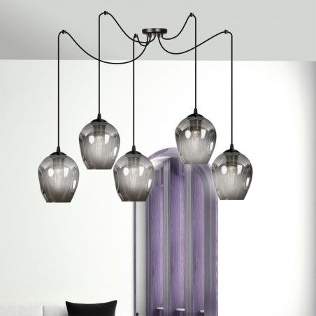 Pendant lamp Maranto Graphite (5 lights)