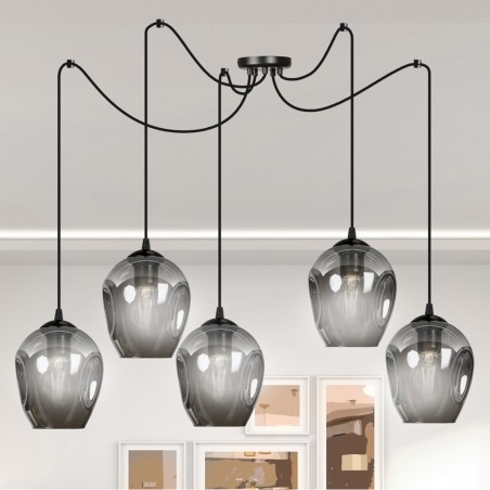 Pendant lamp Maranto Graphite (5 lights)