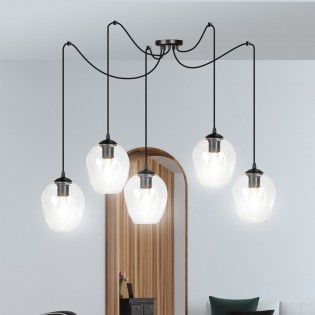 Pendant lamp Maranto Clear (5 lights)