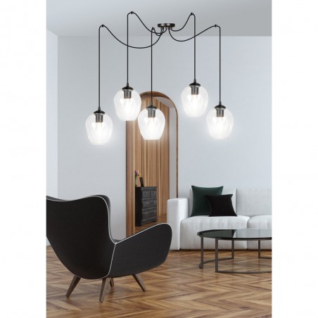 Maranto Transparente Pendelleuchte (5 Leuchten)