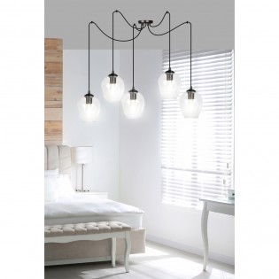 Maranto Transparente Pendelleuchte (5 Leuchten)