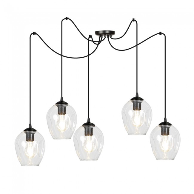 Maranto Transparente Pendelleuchte (5 Leuchten)