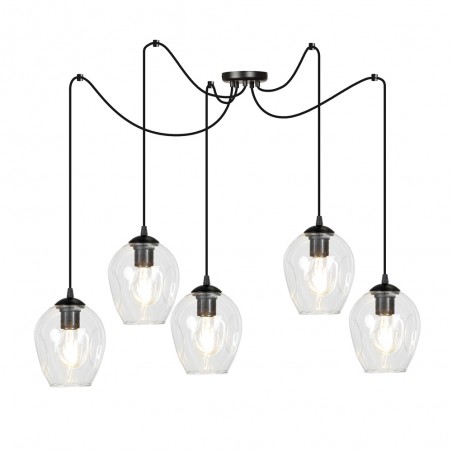 Maranto Transparente Pendelleuchte (5 Leuchten)