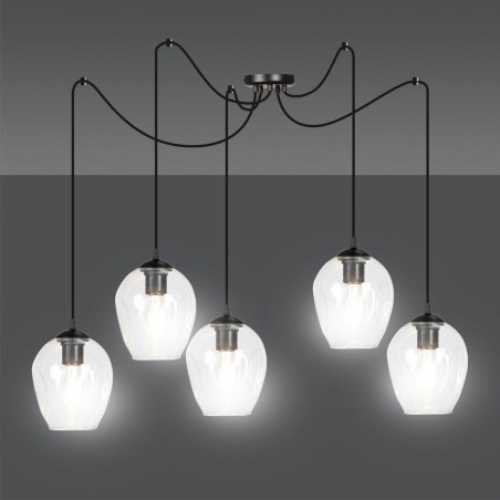 Maranto Transparente Pendelleuchte (5 Leuchten)