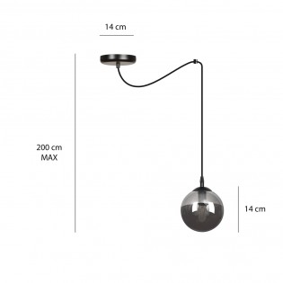 Ceiling lamp Fedora Graphite