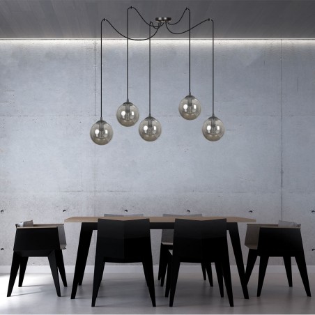 Pendant lamp Fedora Graphite (5 lights)
