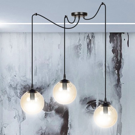 Pendant Lamp Fedora Amber (3 lights)