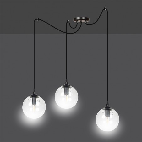 Pendant Lamp Fedora Clear (3 lights)