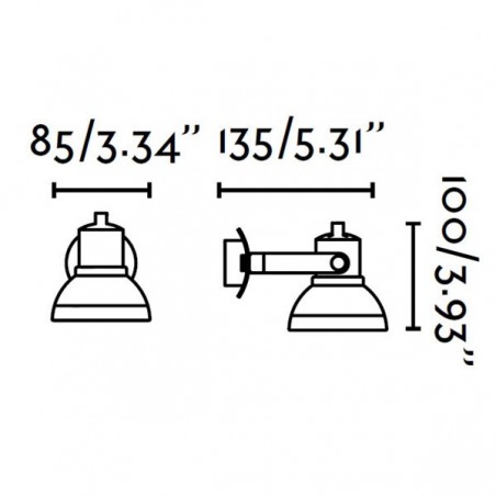 Wandleuchte - Ringstrahler (1 Licht)