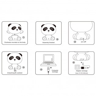 Dodo Panda LED-Tischlampe für Kinder (3W)