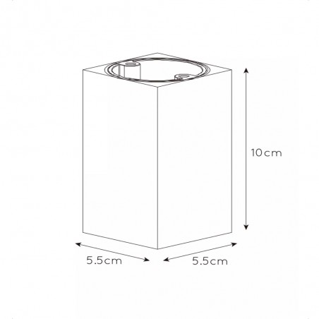 LED-Deckenstrahler Delto Square (5W)