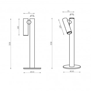 Antrim Dimmbare LED-Tischleuchte (2,2 W)