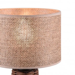 Tischlampe aus Stroh
